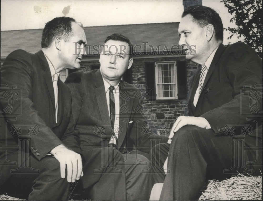 1964 Press Photo Governor John Patterson with Carl Elliott, Other in Manassas - Historic Images