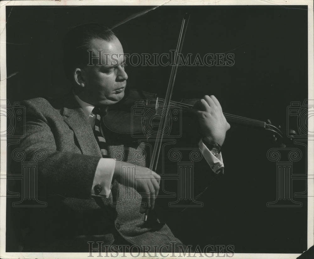 1963, Harold Wolf, Concertmaster playing Viola - abna26913 - Historic Images