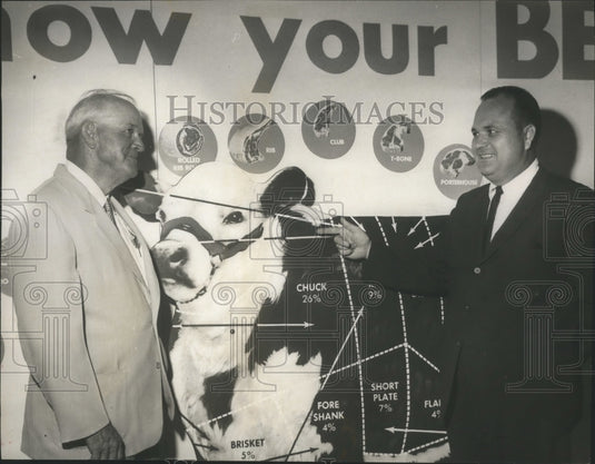 1964, E. Wilson, VP Alabama Cattlemen's Association & Richard Beard - Historic Images