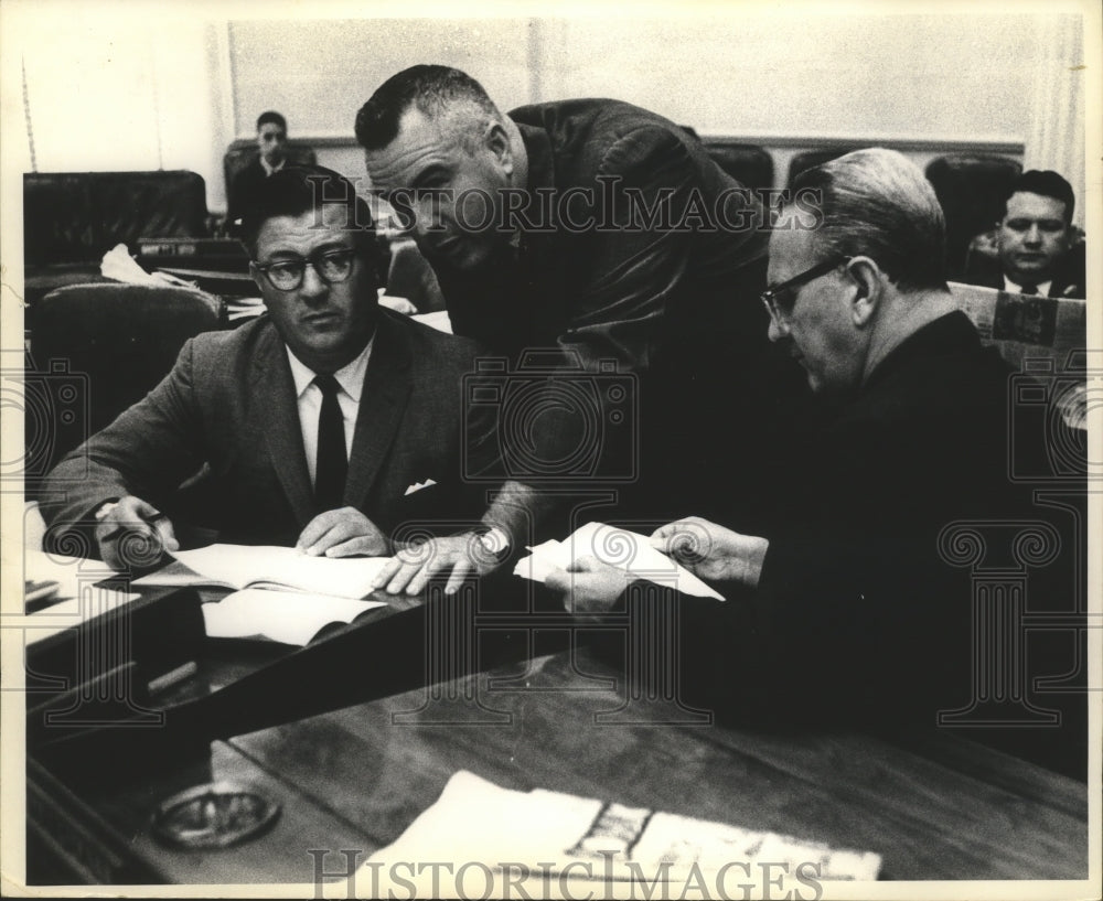 1966 Press Photo senator Jimmy Clark &amp; senator Bill Nichols - abna27065 - Historic Images