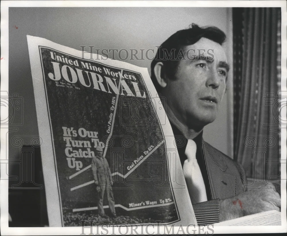 1974 Press Photo Frank Clements, United Mine Workers Leader, Alabama - abna27072 - Historic Images