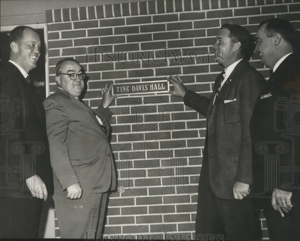 1966 Press Photo Tine Davis Hall dedication by Birmingham Sheriffs' officers, AL - Historic Images