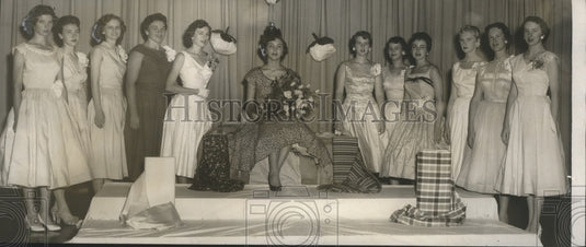 1955, Maid of Cotton Contestants & winner Suzanne Wages - abna27274 - Historic Images