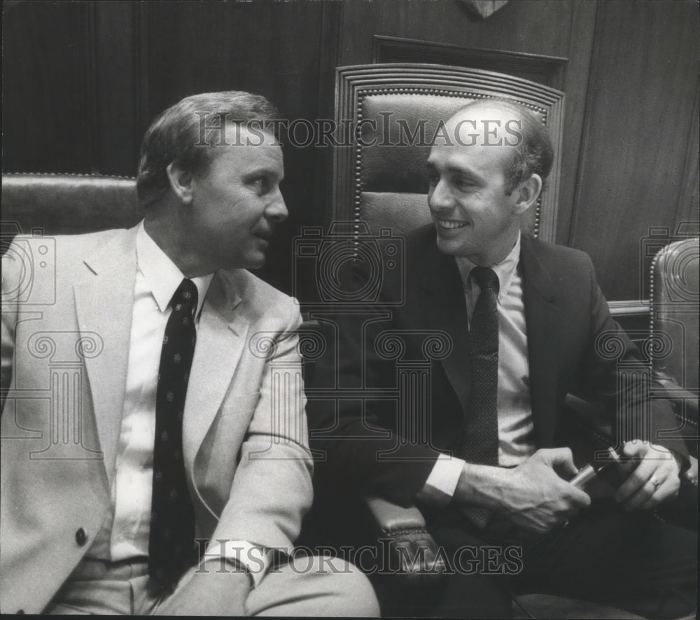 1980 Senator Bobby Denton with Lieutenant Governor George McMillan - Historic Images