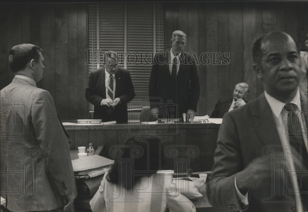 1985 Press Photo Gwen Webb, Billy Webb, James Johnson, Hiram McKinny, & others - Historic Images