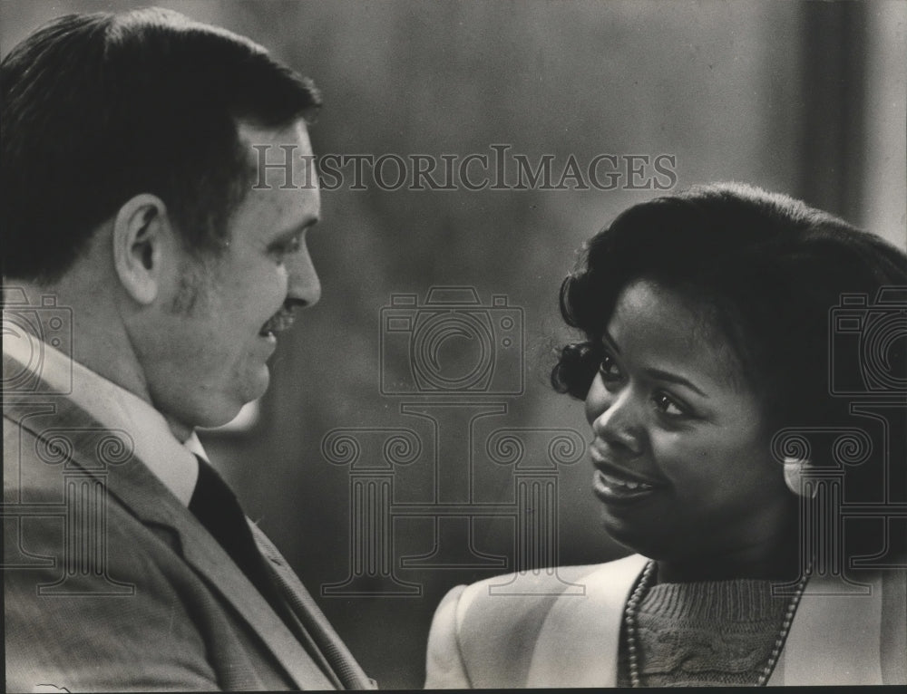 1985 Birmingham police Lieutenant Billy Webb & wife Gwen Webb - Historic Images