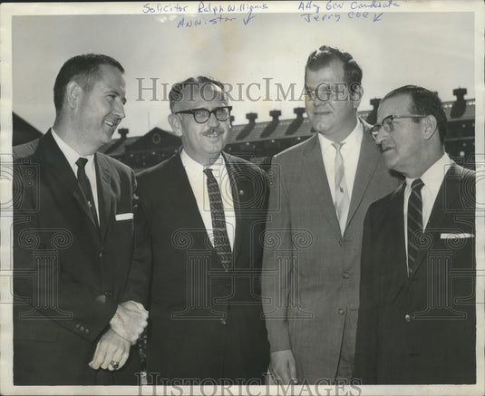 1962 Press Photo Attorney General Jerry Coe, Ralph Williams, solicitor, Alabama - Historic Images