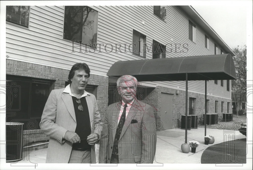 1991, John Casciana, Don West in front of Building - abna27346 - Historic Images