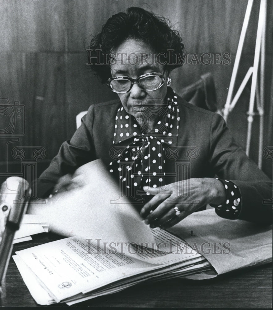 1977, Mrs. Allen Bessie Estell, City Councilwoman Member, Birmingham - Historic Images