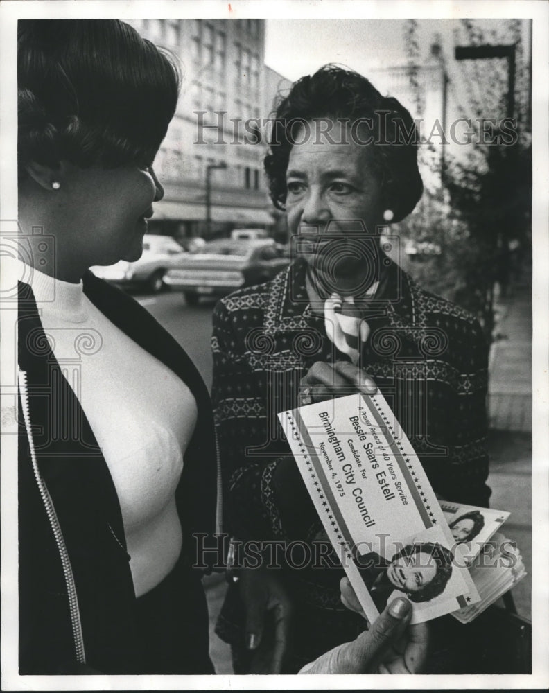 1975 Press Photo Bessie Sears Estell, candidate for Birmingham City Council - Historic Images