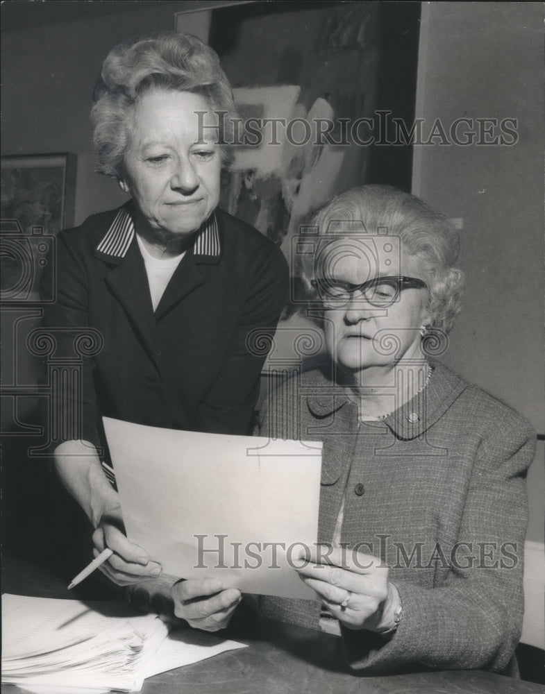 1969 Press Photo Alabama Federation of Women&#39;s Clubs - Bethel Fite, Mrs. Duffey - Historic Images