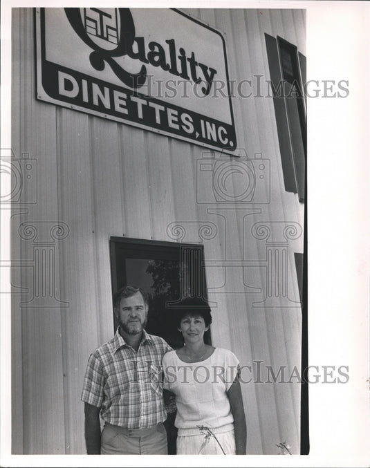 1985 Gary & Carol Dover owners of Quality Dinettes, Inc., Alabama - Historic Images