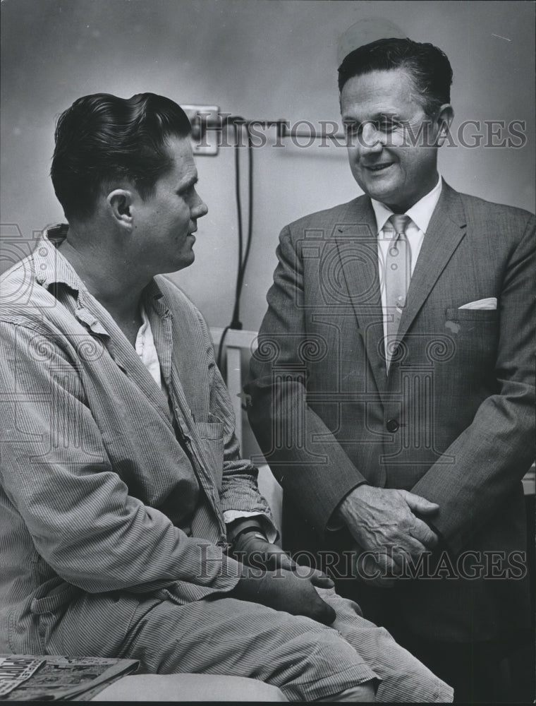 1966, Clyde G. Cox, director of VA Hospital, with Davis, Birmingham - Historic Images