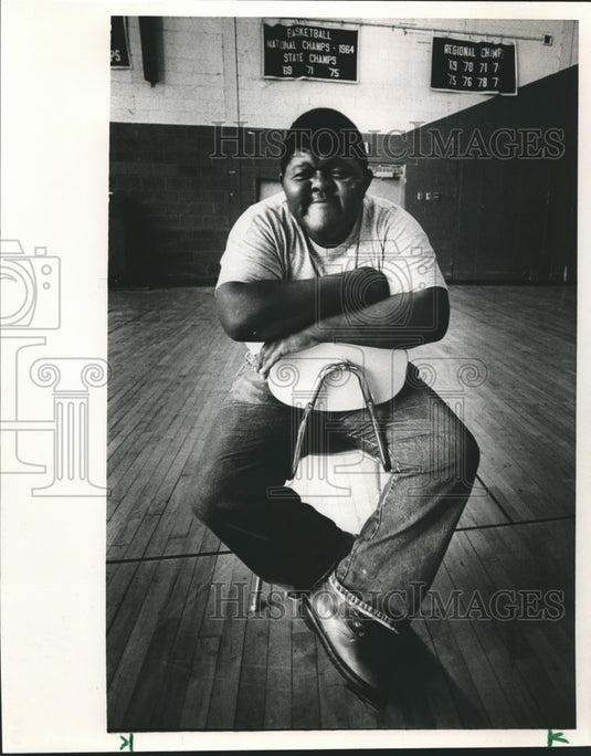 1988, Forrest Poole is a well known fixture at Parker High School - Historic Images