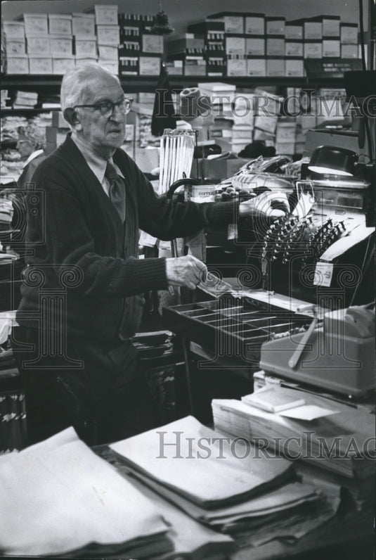 1977, Roland Seal, an Ensley Merchant for roughly 40 years at Store - Historic Images