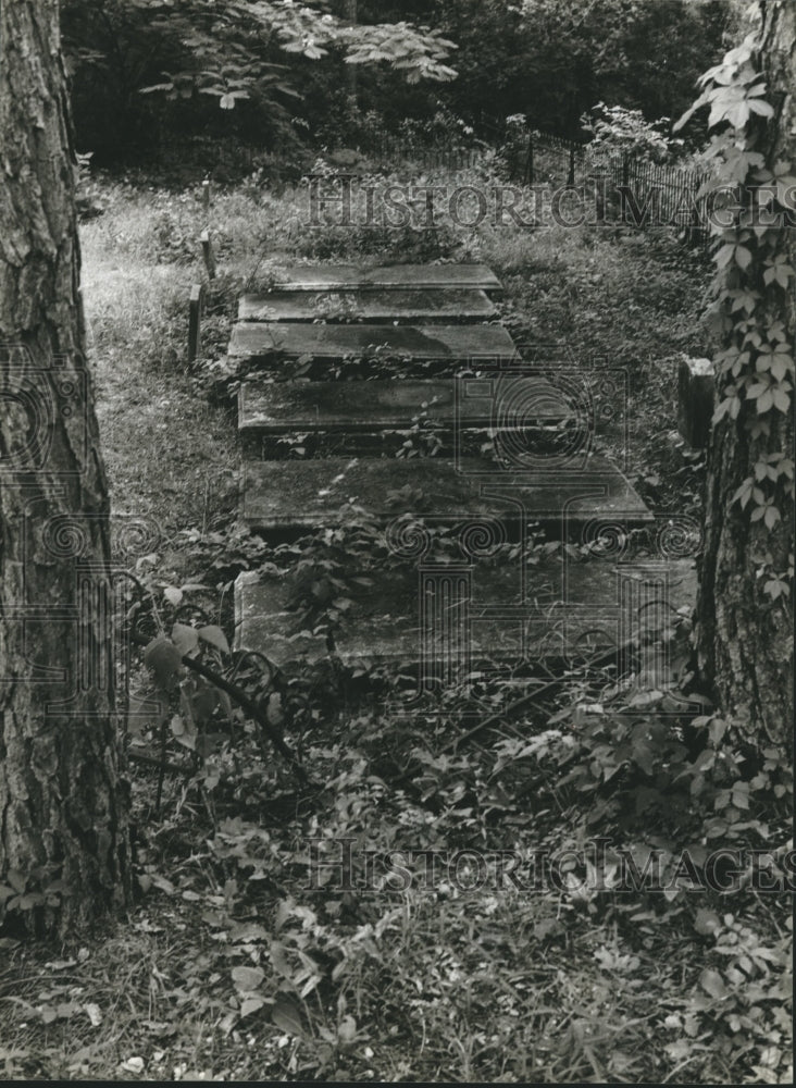 1979, Old graves at Fort Mitchell Cemetery, Alabama - abna27917 - Historic Images