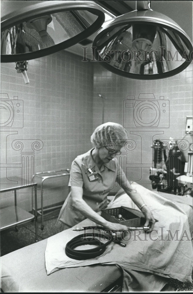 1979 Flossie Fortenberry Working at Princeton Baptist Medical Center - Historic Images