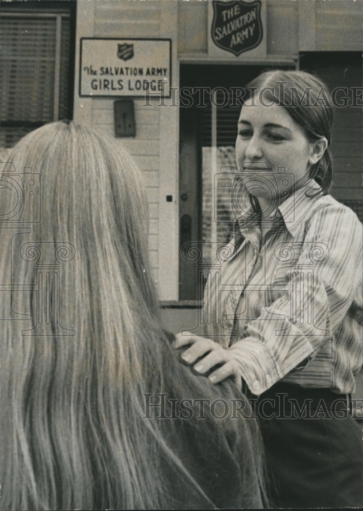 1972, Director Beth Fountain at Salvation Army Girls Lodge - Historic Images