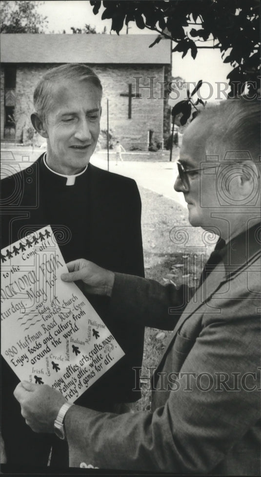 1981 Reverend Paul J. Donnelly, Clergyman, and Gene Baker - Historic Images