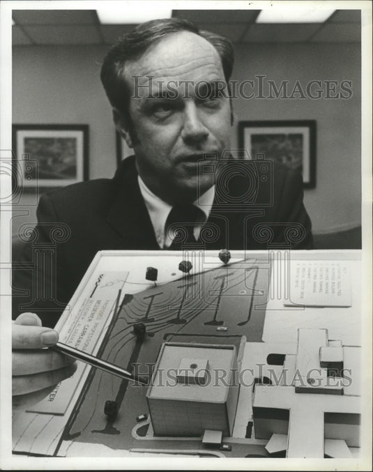 1982, Dan Eagar, proposed buildings Caraway Medical Center, Alabama - Historic Images