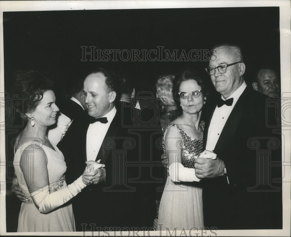 1967 Press Photo Mr. and Mrs. Mycan Engel, Mr. and Mrs. Louie Brann at Ball - Historic Images