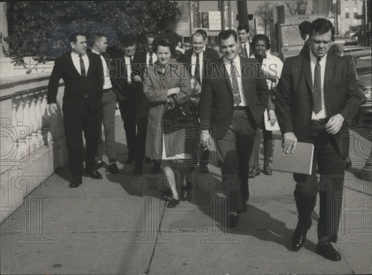 1969, Flowers' trial jurors return to resume deliberations, Alabama - Historic Images