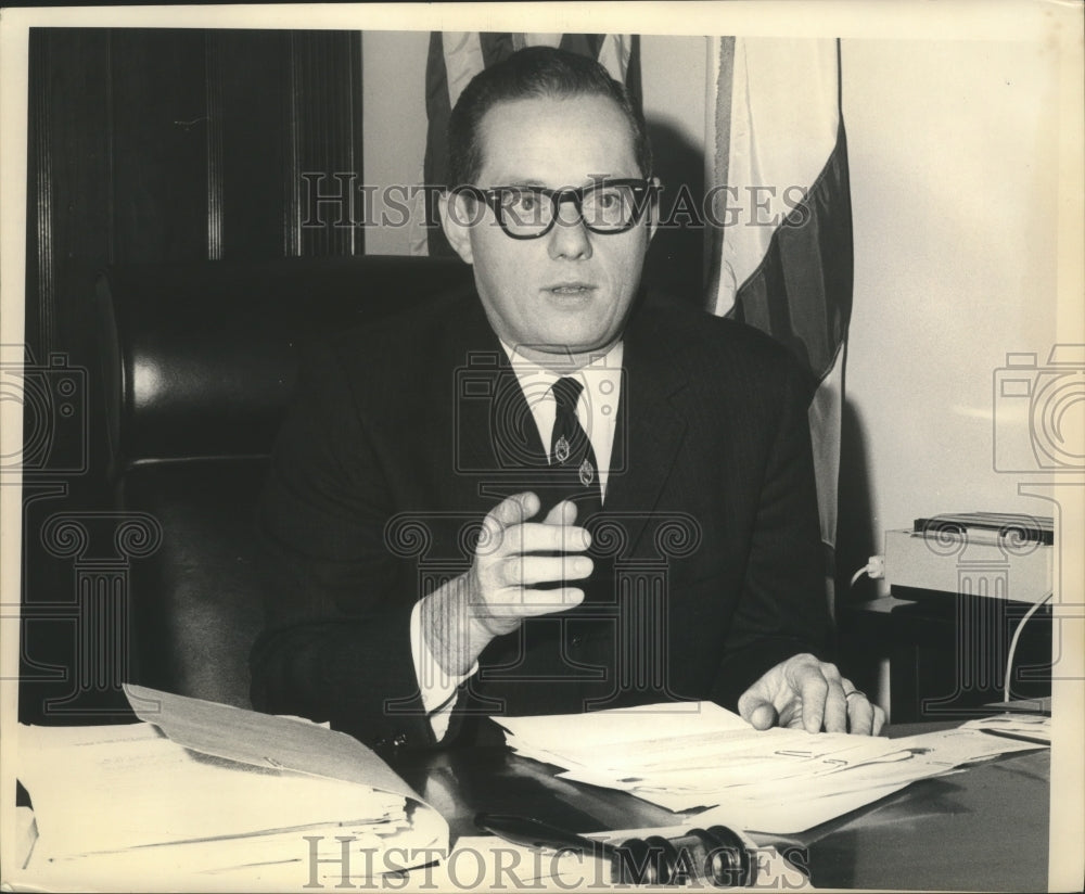 1969 Press Photo Walter Flowers, United States Representative, Tuscaloosa, AL - Historic Images