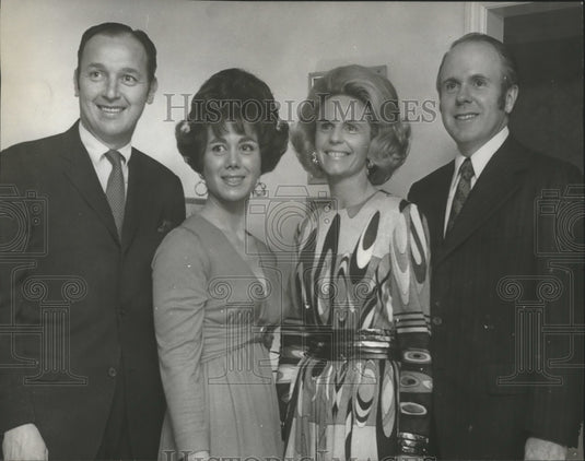 1971 Press Photo Mr. & Mrs. John Cox, Mr. & Mrs. Ivey Jackson, Alabama party - Historic Images