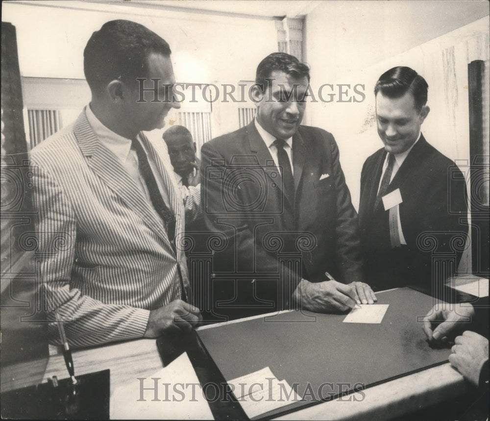 1966, Representative Dickinson of Second, Checks Into Hotel, Alabama - Historic Images