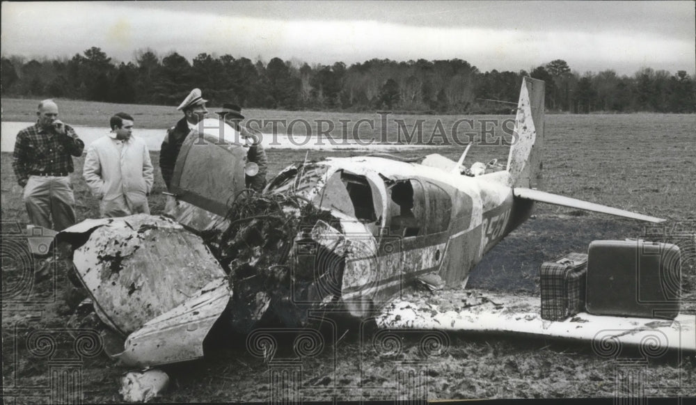 1968 Press Photo Air Disaster - Plane Crash Kills Trio at Talladega, Alabama - Historic Images