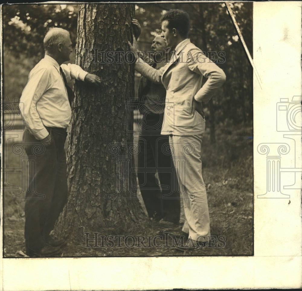 1937, Professor H. H. Chapman, H. O. Stabler, Richard Allison, Trees - Historic Images