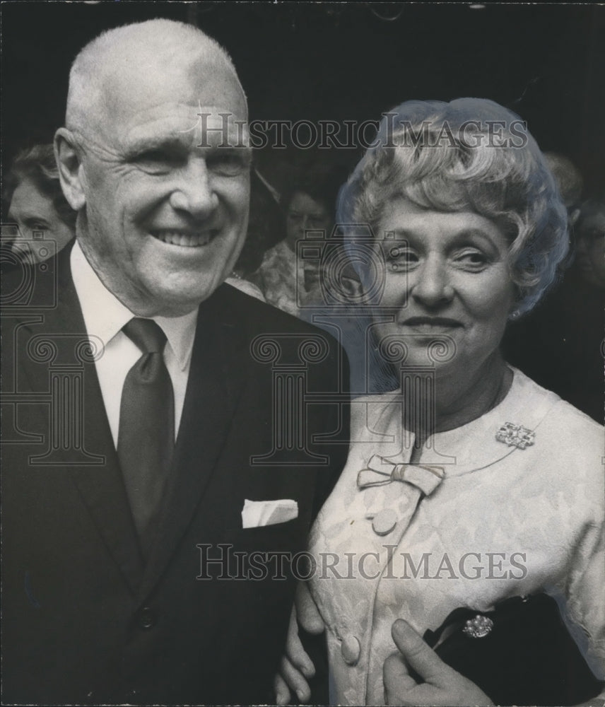 1967, Mr. and Mrs. Clark Valentiner at Eleanor Kidd's party, Alabama - Historic Images