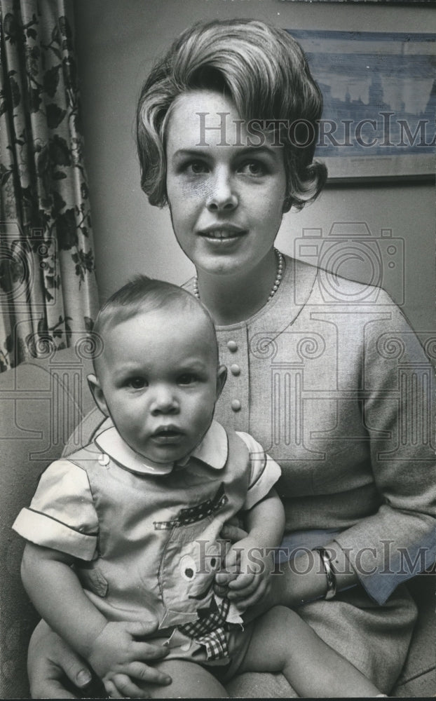 1967, Scribblers Member Mrs. John Ward and son Logan - abna28971 - Historic Images