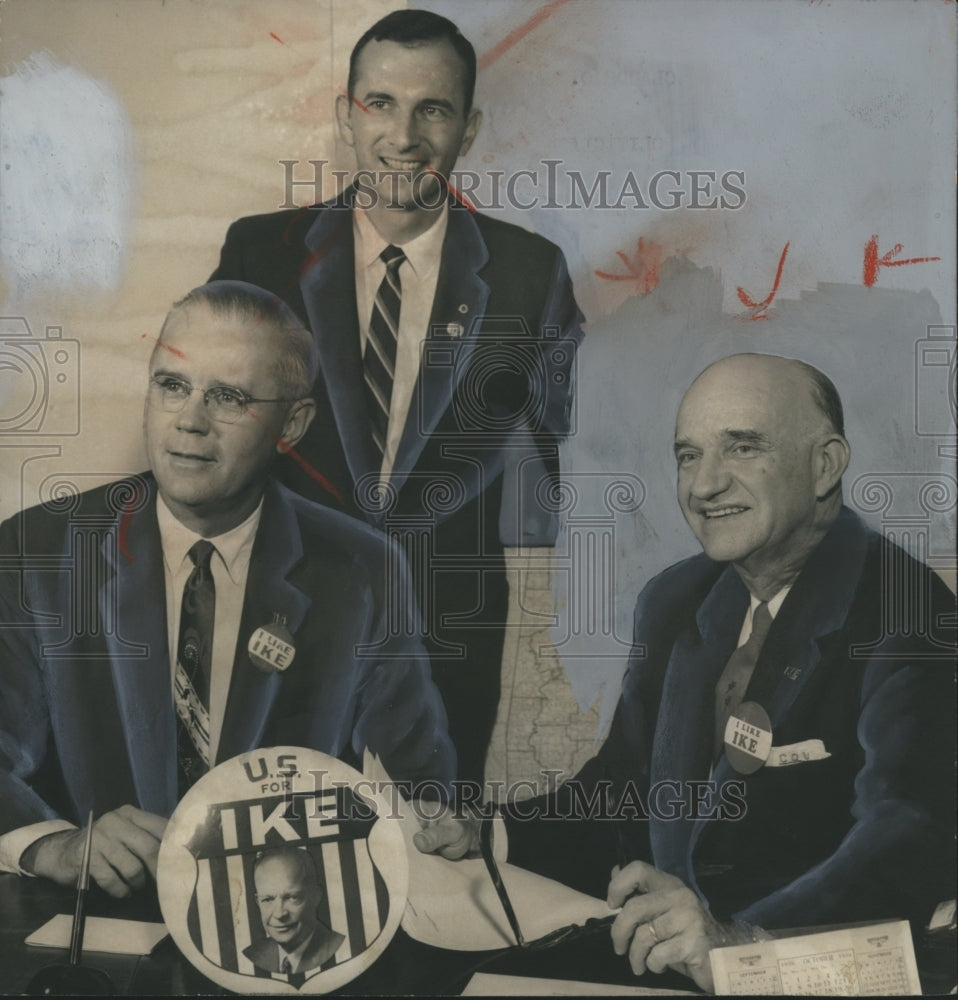 1958 State GOP Chairman Claude O. Vardaman with Others - Historic Images