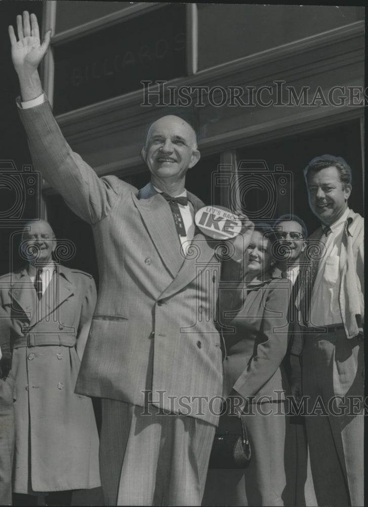 1956 Press Photo State Republican Chairman Claude O. Vardaman, Others at Rally - Historic Images