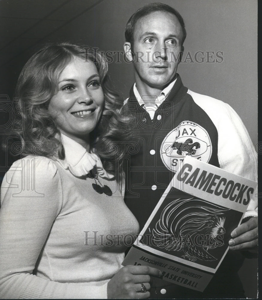 1972 Press Photo Mitchell Caldwell, Charbett Cauthern, Jacksonville State - Historic Images