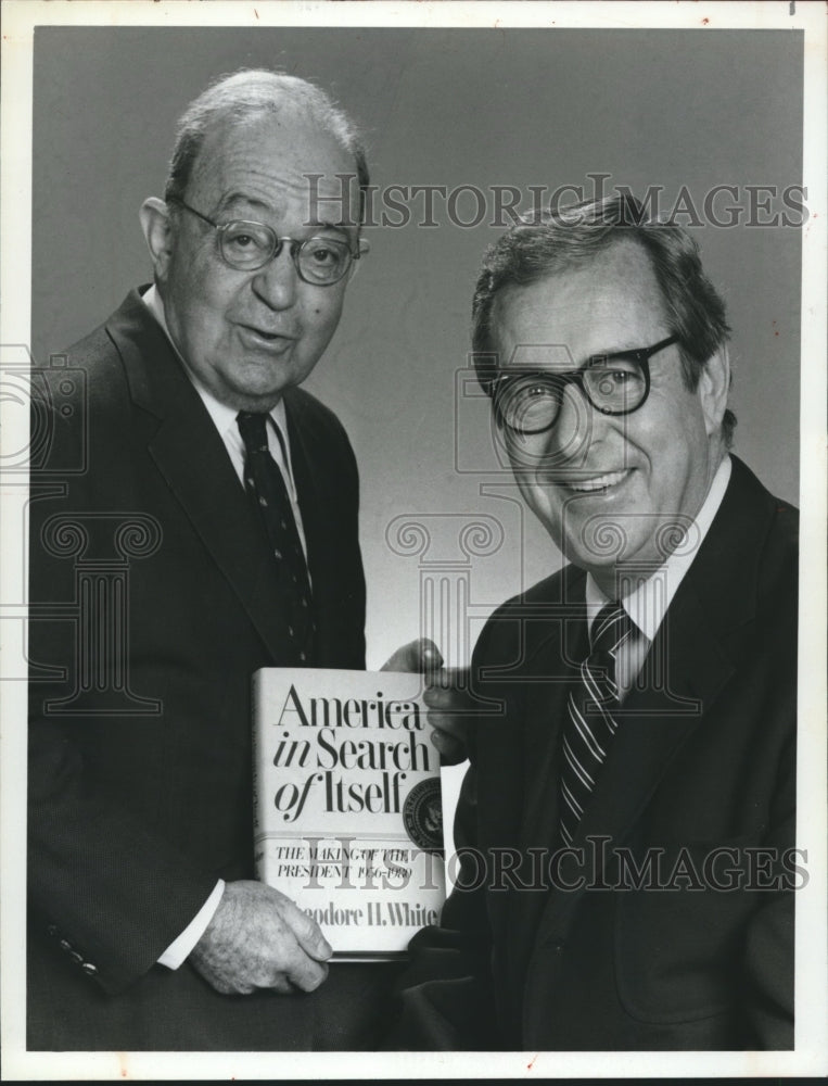 1982 NBC News Correspondent John Chancellor &amp; author Theodore White - Historic Images