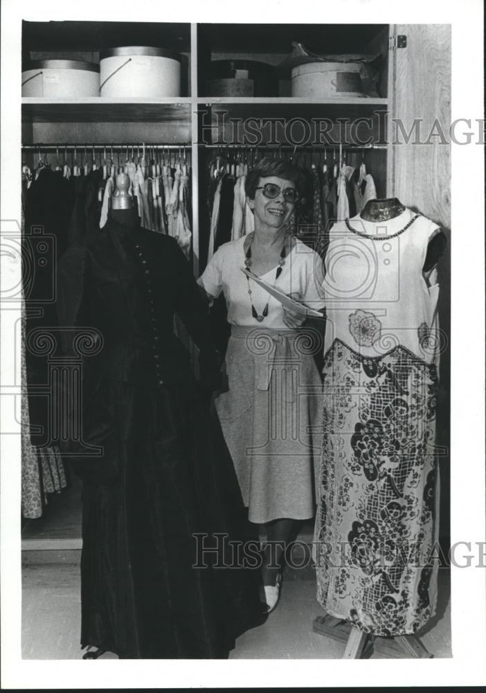 1978, Dr. Frances Duffield with fashion collection- Auburn University - Historic Images