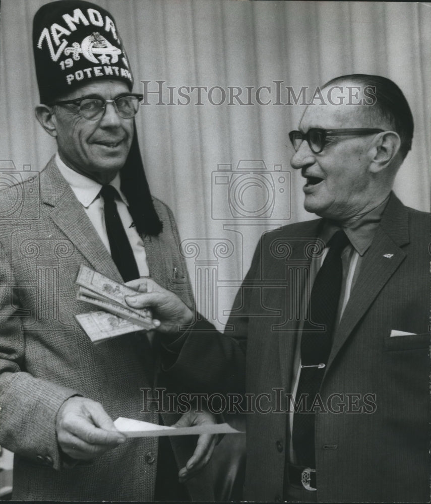 1967, Rufus Lacket with Zamora Temple Potentate Larry Dumas - Historic Images