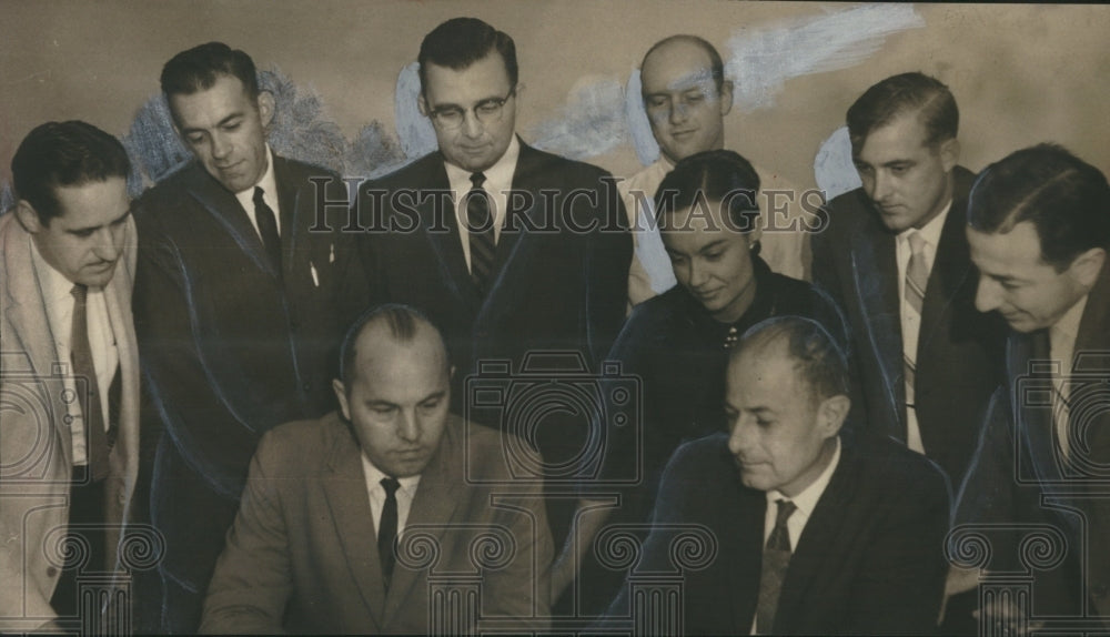 1960 Press Photo Roebuck, Alabama Leaders Planning a Chamber of Commerce - Historic Images