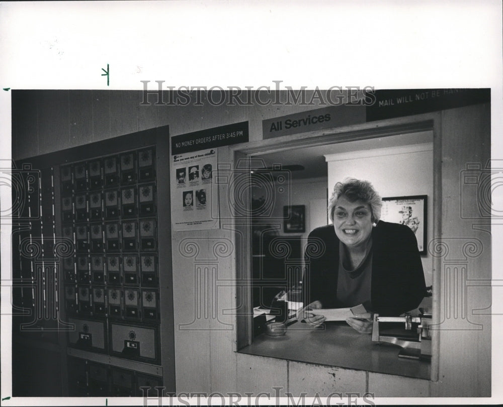 1986, Nan Freeman at the Clay County Post Office - abna29684 - Historic Images