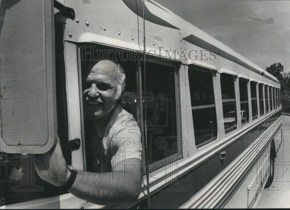 1977 Sam Freeman, Vestavia Transit Company owns bus company, drives - Historic Images