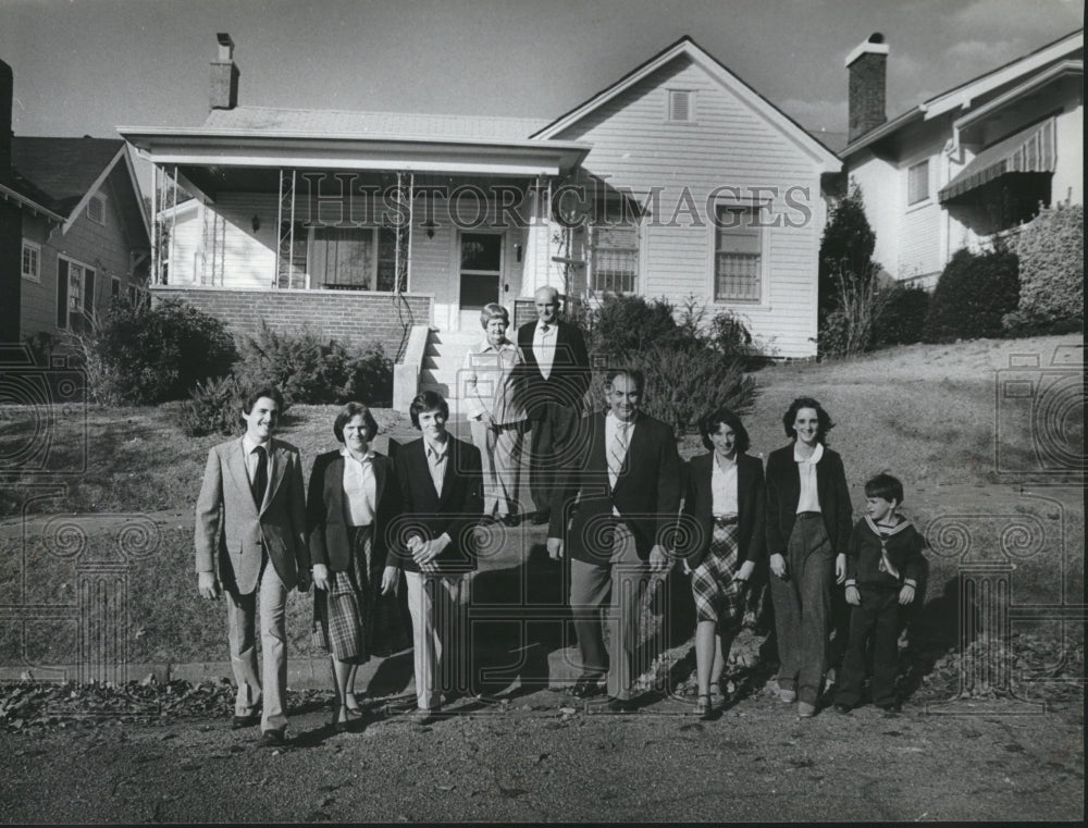 1980, Elma Bell, Browne family in front of Home - abna29747 - Historic Images