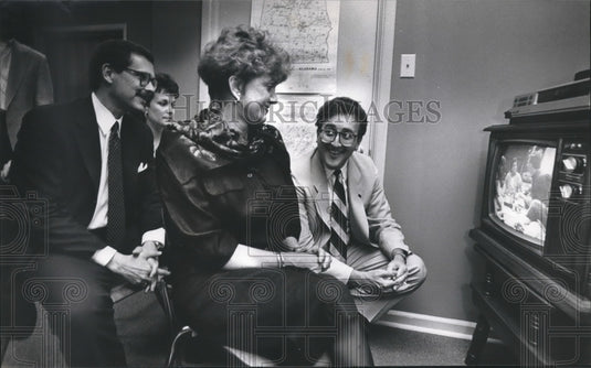 2001 Political Candidates Watch Returns at Republican Headquarters-Historic Images