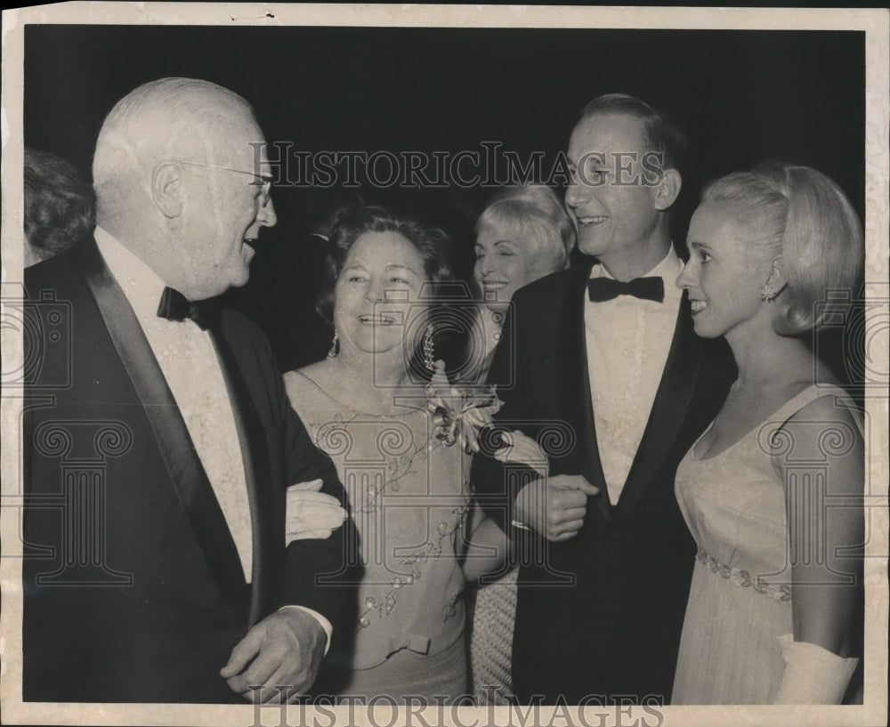 1967 Press Photo Mr. &amp; Mrs. Neal Collins with others at Inauguration Ball - Historic Images