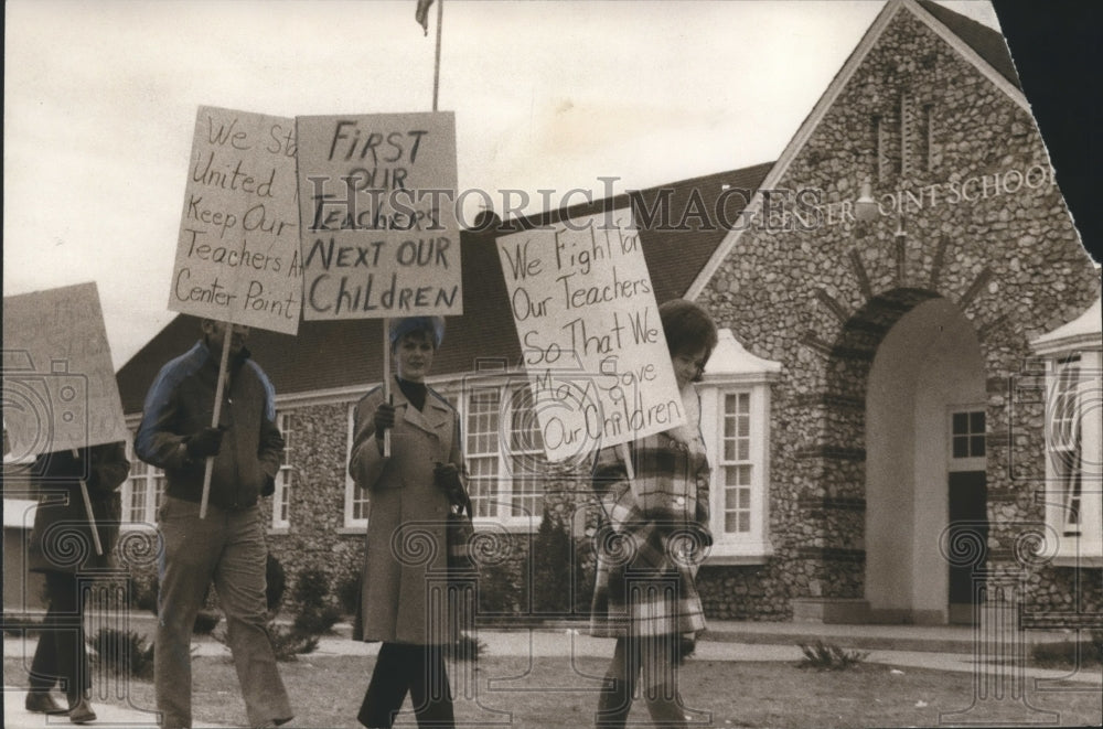 1970, Parents Parade in Protest at Center Point School, Alabama - Historic Images