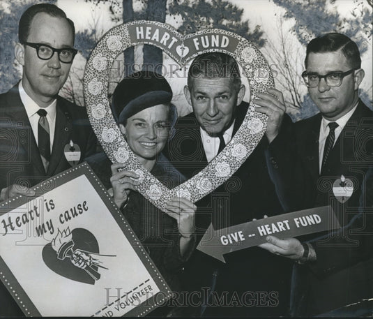 1966 Press Photo Volunteers of the Heart Fund Drive in Jefferson County, Alabama - Historic Images