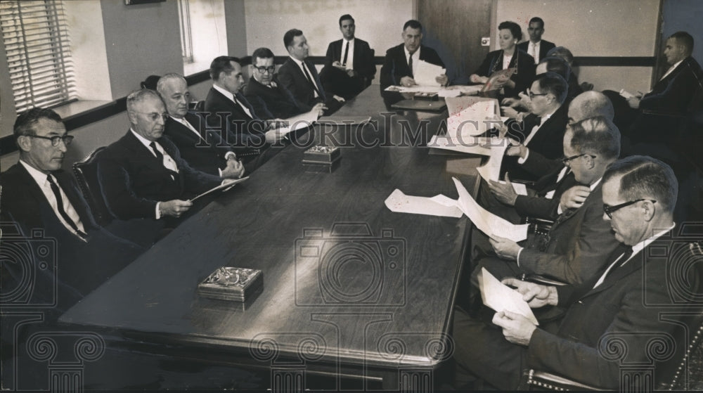 1963 Press Photo Birmingham Community Affairs Committee Planning Session - Historic Images