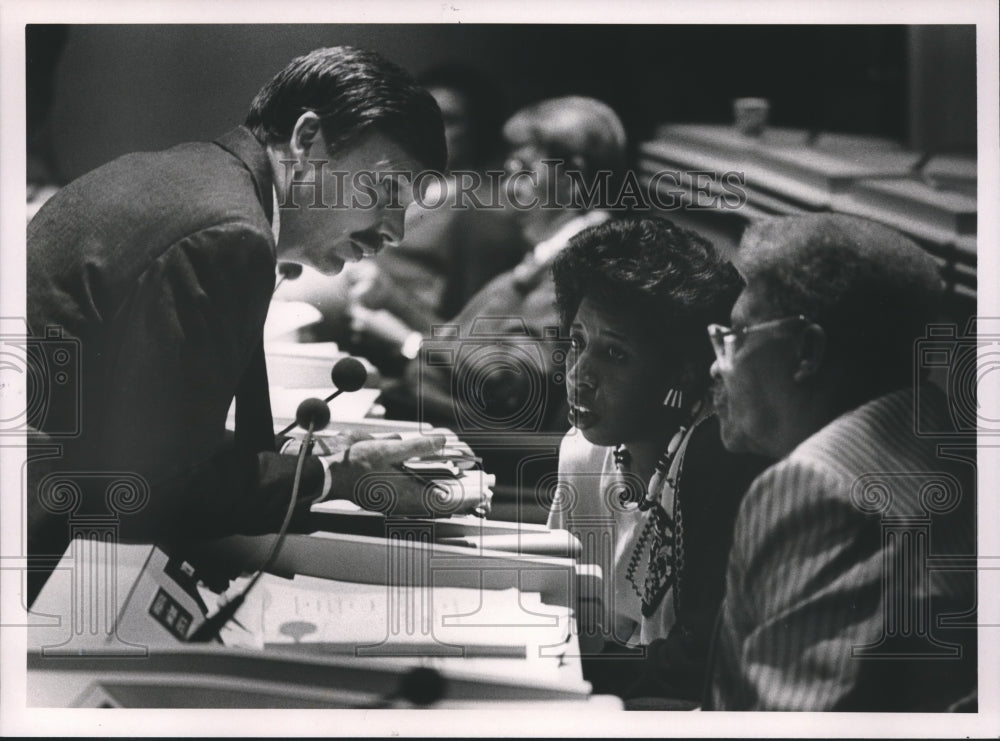 1989, Gary White, Republican of Homewood, Sundra Escott, Lewis Spratt - Historic Images