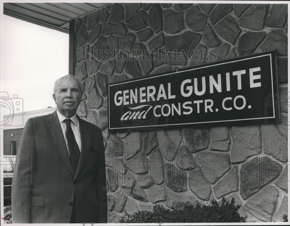 1989, E. L. Culver, founder General Gunite and Construction Company - Historic Images